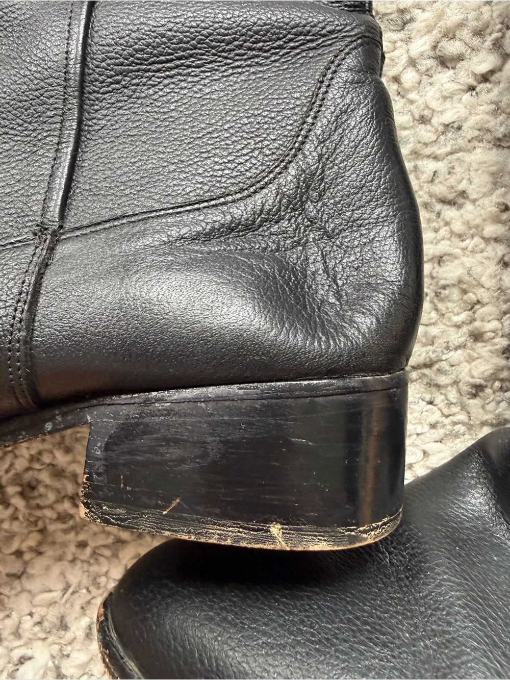 Anthropologie Black Leather Convertible Over the Knee Boots size 39 - 8.5 US